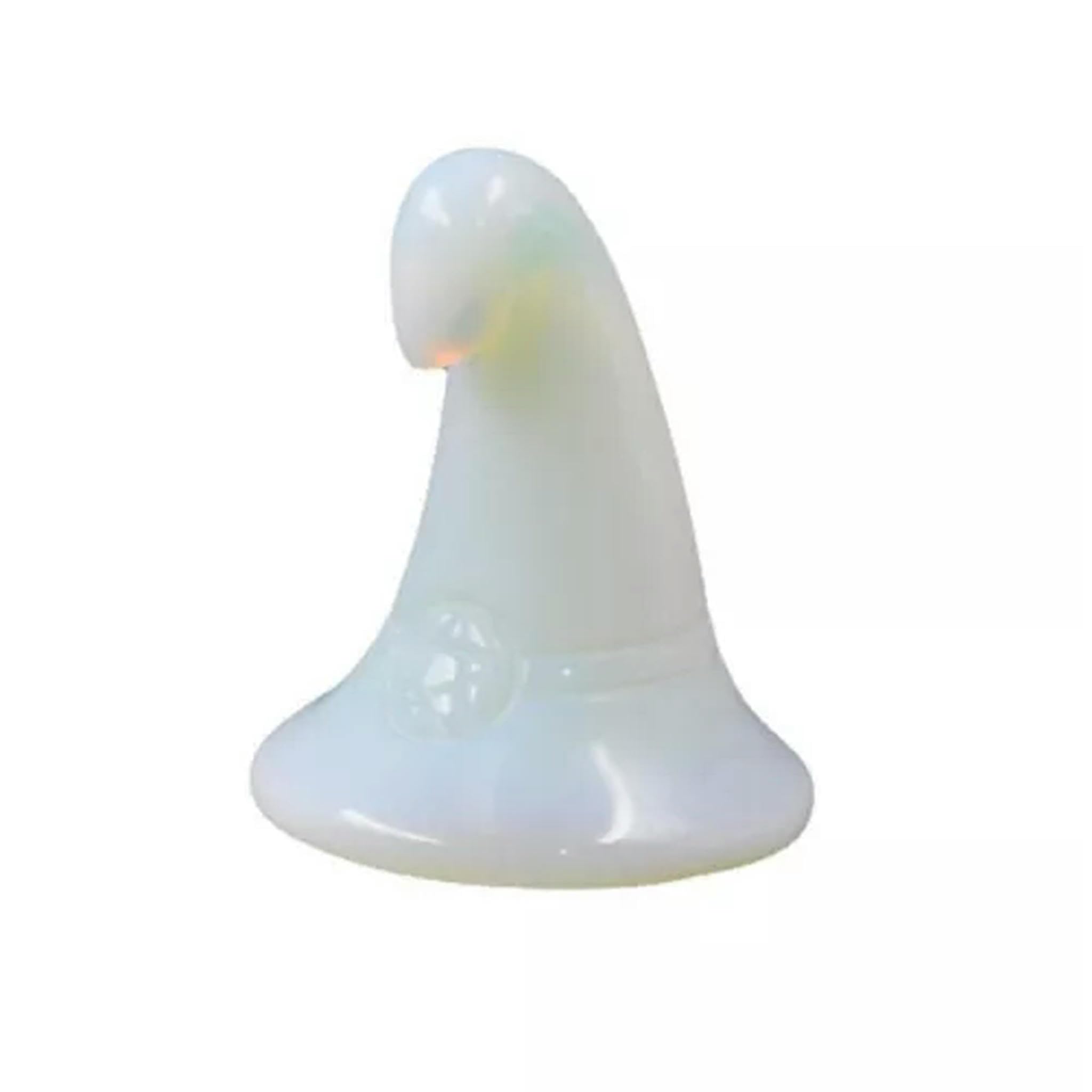 Chapeau de Sorcier en Quartz Naturel, Pierre sculptée en Cristal, décoration Cadeau-Opale