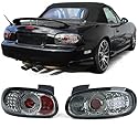 Carparts-Online LED Klarglas Rückleuchten Schwarz BlackChrome für Mazda MX5 NB NBFL 98-05