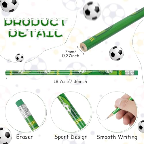 CCINEE Lápices de fútbol pack x48 para niños miniatura 2