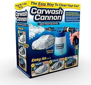 Ontel Carwash Cannon Foam Blaster Nozzle Gun for Car, Truck, Boat & More - 5 Spray Settings, Just Spray & Rinse, No Residue or Film