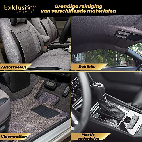 Exklusiv Chemie® Interieurreiniger | Diepte-effect in autostoelen | Autoverzorging interieur | Interieurreiniger auto | Reinigt matten, leer, kunststof en rubber | 500 ml - Image 5