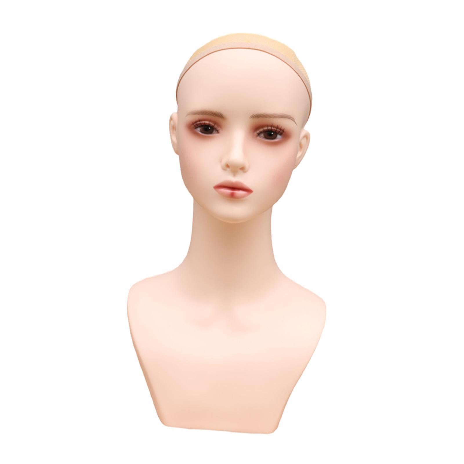 Manichino multiuso con testa di parrucca, leggero e robusto, espositore portatile per acconciature a casa, modello di espositore con testa di
