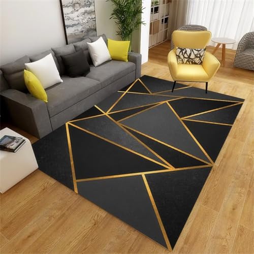 Tapis géométrique 120x180cm pour protéger le sol d'une chambre à coucher durable