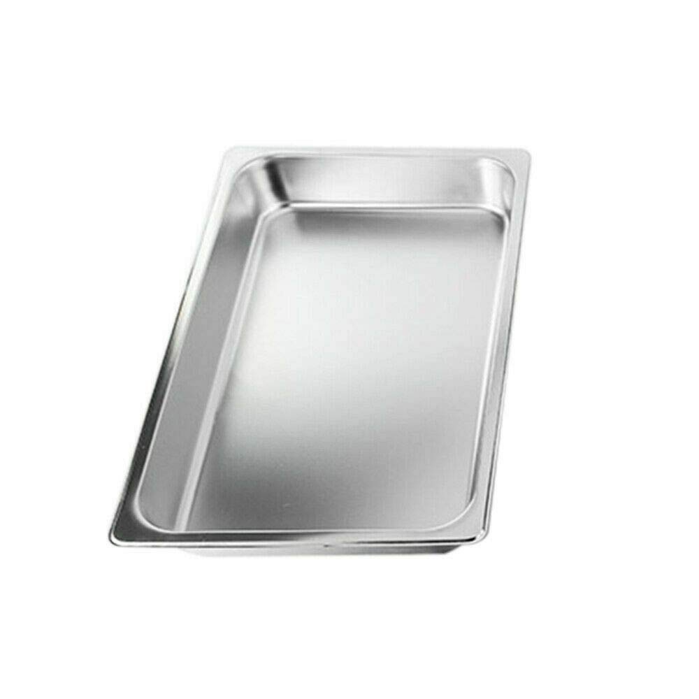 4 recipientes Gastronorm apilables de acero inoxidable antiadherentes Chafing Dish Recipientes con tapa de acero inoxidable para buffet Chafing Dish, vaporera