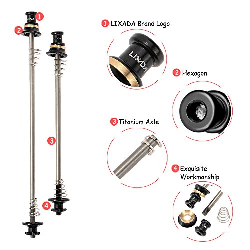 Espeto QR, Romacci Espetos de bicicleta ultraleves de 2 peças de liberação rápida Eixo de titânio es