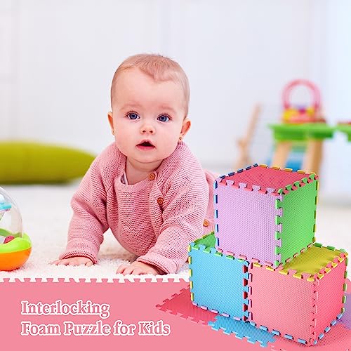 Nuanchu GEM-NUANCHU-0029 60 Pcs Kids Foam Puzzle Floor Mat Bulk Solid Color Foam Play Mat thumb #1