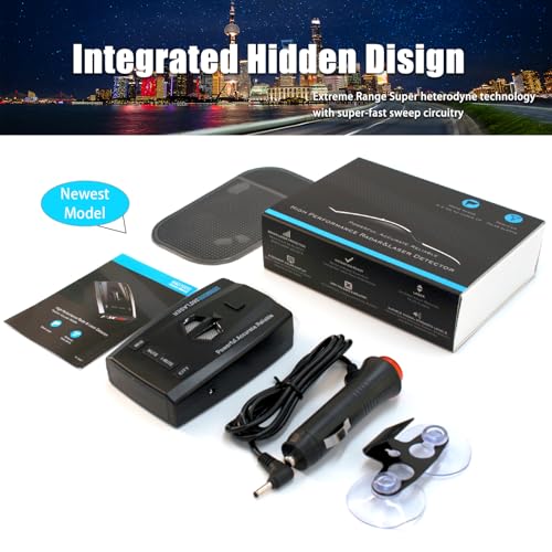 Laser/Radar Detector for Cars with Suction Cup Mount, 360° Detection - image 4