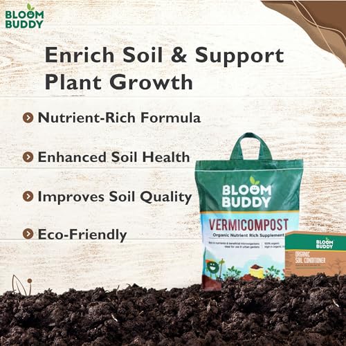 Image of Bloom Buddy Vermicompost 4.5kg & Organic Soil Conditioner (Humic Powder) 800g Combo - Enrich Soil & Support Plant Growth