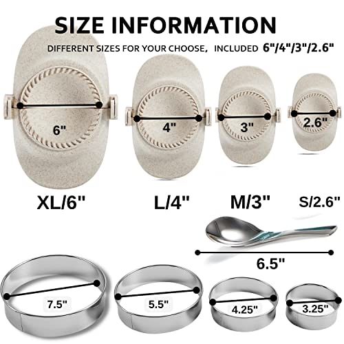 image for MUMSUNG Empanada Maker Press, 6-Inch Extra Large Dumpling Maker Set wi