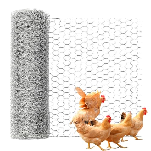 Rejilla para conejos – 5-15 m de alambre de metal galvanizado, malla de alambre hexagonal, resistente e inoxidable, barrera de conejo para jardín, protección de árboles, cercado para aves, proyectos