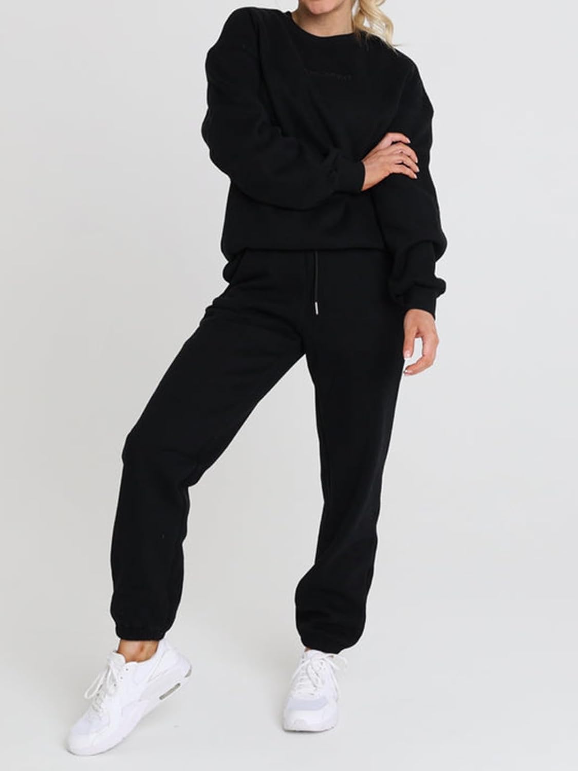 Alunzoem Jogger Sets for Women 2 Piece Sweatsuit Outfits Long Sleeve Pullover Sweatshirt Pants Set Tracksuit - Image 6