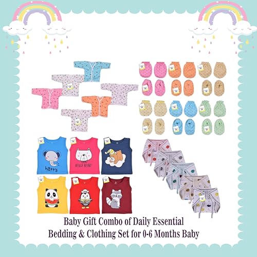 Image of Toddylon Newborn Baby Essentials Kit 29 Items Combo Set | New Born Baby Set 0-6 Months | Hospital Kit Baby Combo Pack for Boys & Girls | Maternity Hospital Bag Kit | Soft Cotton New Born Clothes