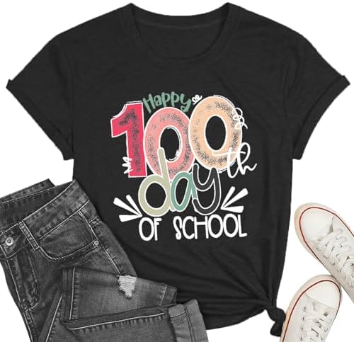 PQZ 100 Days of School Shirt, 100th Day Celebration Shirt, Back to School Shirts, Kindergarten Teacher Appreciation Gift