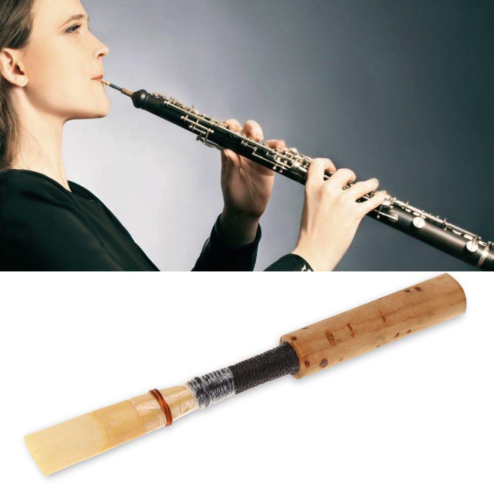 Bnineteenteam Ance per Oboe Ance Medio morbide di Alta qualità Ance per obo Sughero Reed Parti per Strumenti a fiato con Manicotto a Tubo Trasparente
