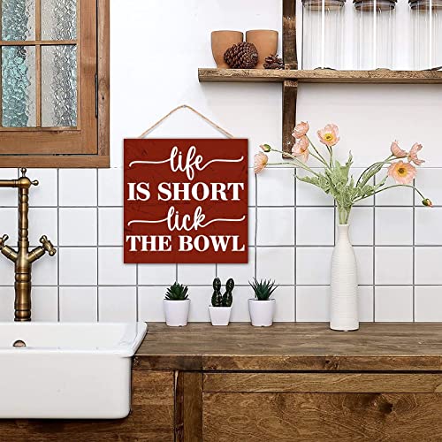 Panneau positif en bois Life Is Short pour un intérieur chaleureux