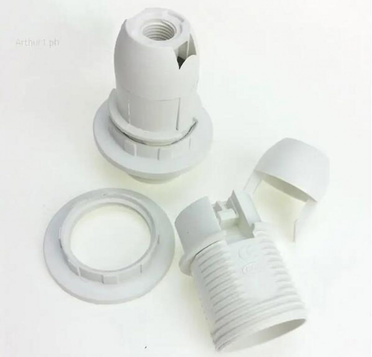 2 Color E14 Light Bulb Lamp Holder Base Socket Lampshade Collar Splitter Screw Converter for Home led Lighting,25pcs per Color, Total 50 PCS