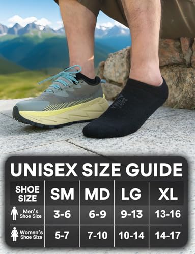 Image of Juclise Alpaca Wool Lightweight No Show Hiking Socks Breathable Moisture Wicking Cushioned Anti Blister Merino Outdoors