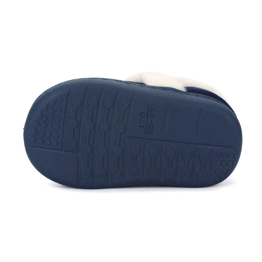 LACOFIA Pantoufles Hiver pour Garçons Filles Chausson de Mousse de Mémoire d'enfants Chaussures de Maison Chaudes Antidérapant