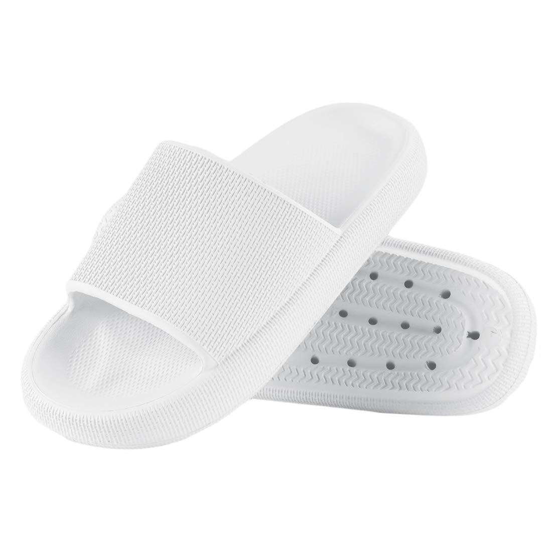 MenoreUnisex Slip-On Sandals Slippers Men Summer Non-Slip Bath Sandals Thick Soles Slippers Pillow