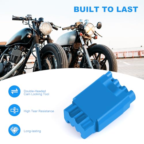 Image of M8 Double-headed Cam Locking Tool Blue Compatible for Harley Twin Cam 1999-2017, Dyna Models 1999-2006, M8 Milwaukee 8 Motors 2017-2024