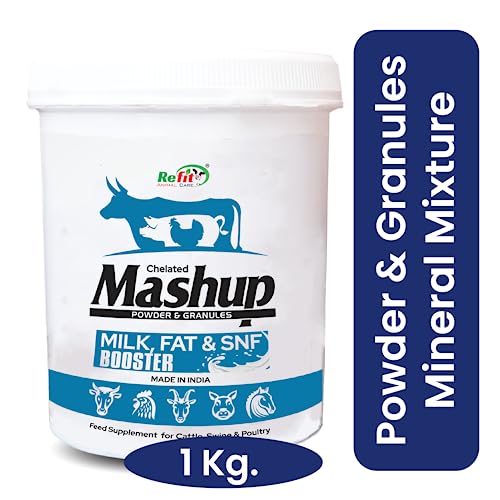 Image of REFIT ANIMAL CARE Chelated Mineral Mixture Powder and Granules for Cow, Buffalo,Cattle, Goat, Chicks and Poultry, 1 Kg, Mashup