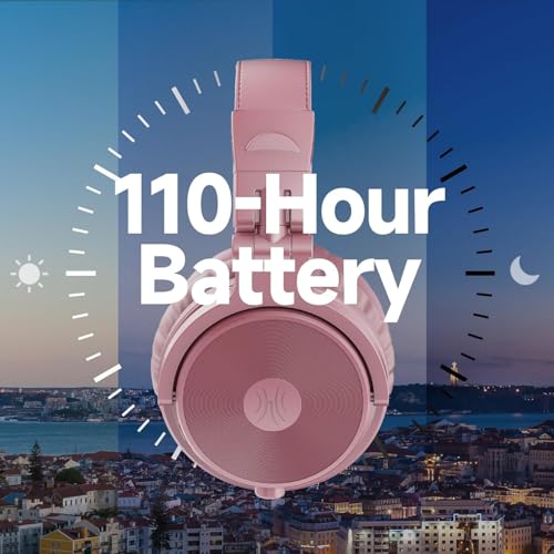 Image of OneOdio Pro C Wired & Wireless Over-Ear Headphones, 110H, 50mm Drivers | Wired 3.5mm and wireless Bluetooth modes with 110H playtime, 50mm drivers and HD mic for PC, podcast and studio work