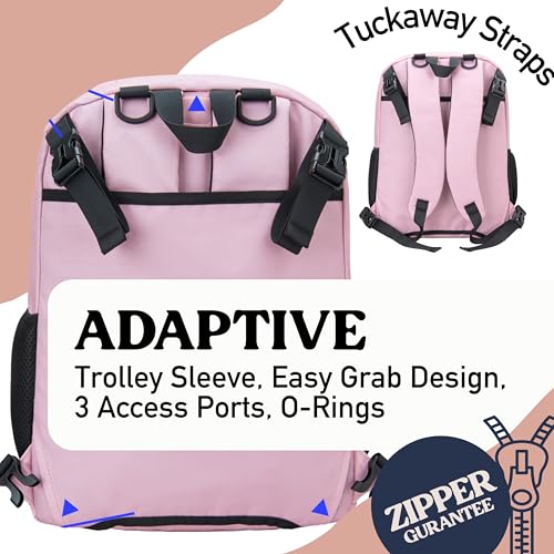 Fenrici Adaptive Backpack for Girls, Boys for All Abilities and Ages; Wheelchair Backpack with Adaptive Design; Perfect for Travel, School, and Everyday Adventure, Cool Pink3
