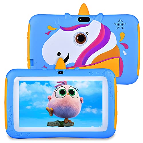 Tablet for Kids 7 inch Kids Tablet, 2GB RAM 16GB ROM, Android 9.0 Tablet, IPS HD Display, Parent Control,Kid-Proof, Google Certified Playstore, WiFi,Android Tablet, Blue