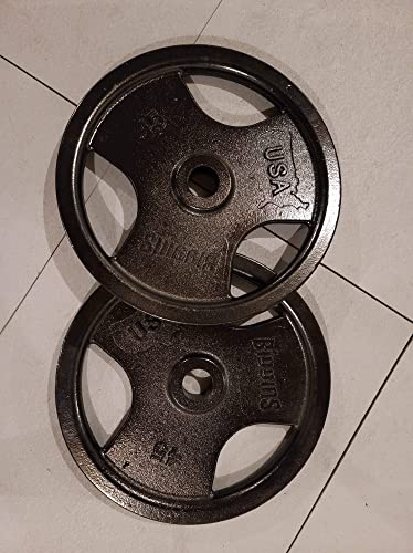 Biggins-20-Machined-Cast-Iron-45Lb-Olympic-Weight-Plate-Pair