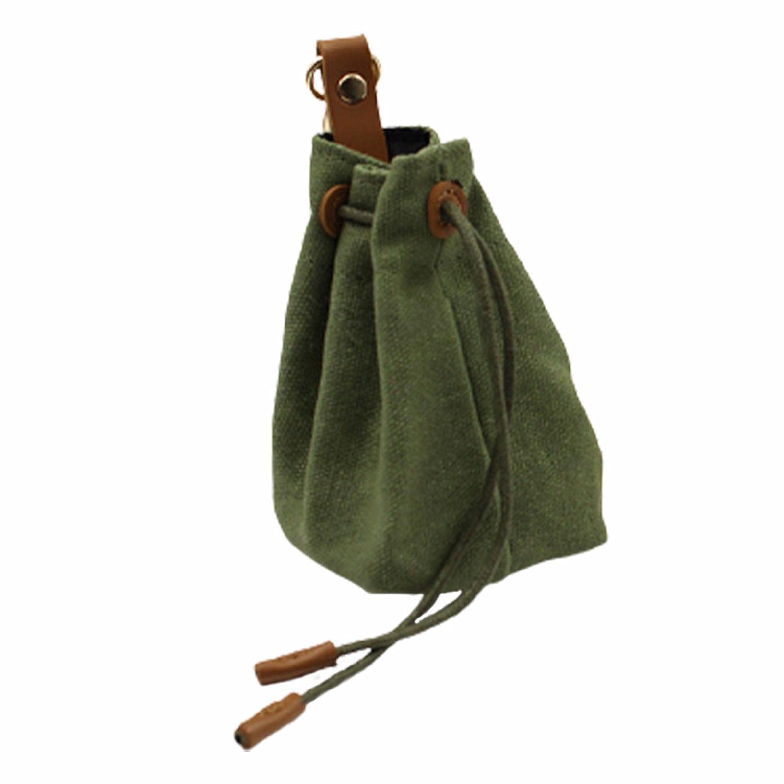 Fiacvrs Dog Treat Training Bag, Outdoor With Keychain Drawstring Pouch Walking Snack Hand Free Stylish Appearance