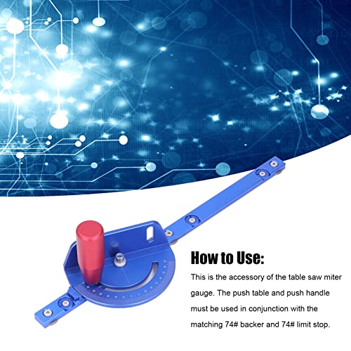 Miter Gauge, Aluminum Alloy Table Saw Miter Gauge Assembly with 75° Angle & Removable Retaining Disc - Image 3