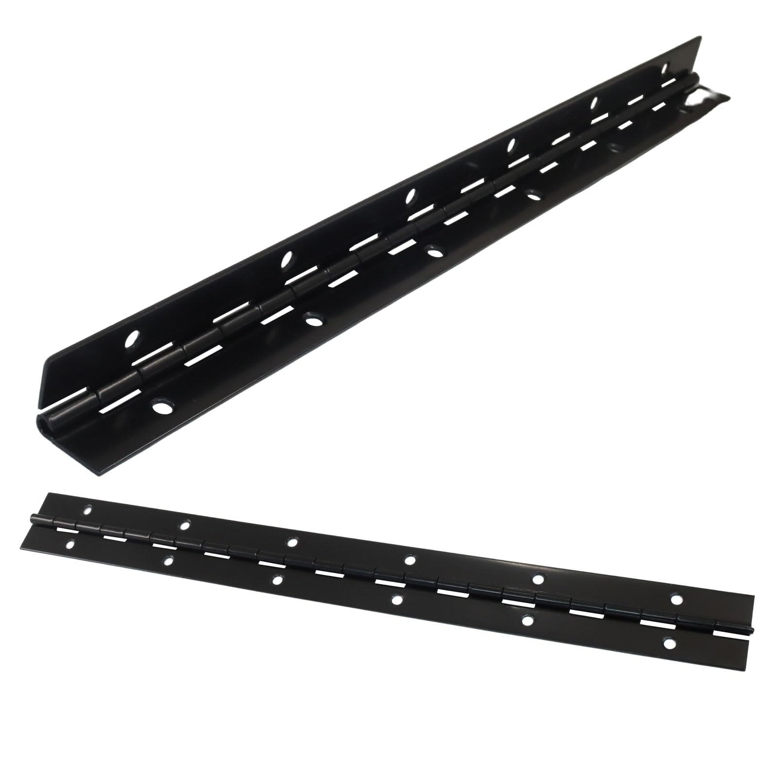 Black Stainless Steel Piano Hinges - 2 Pack -2