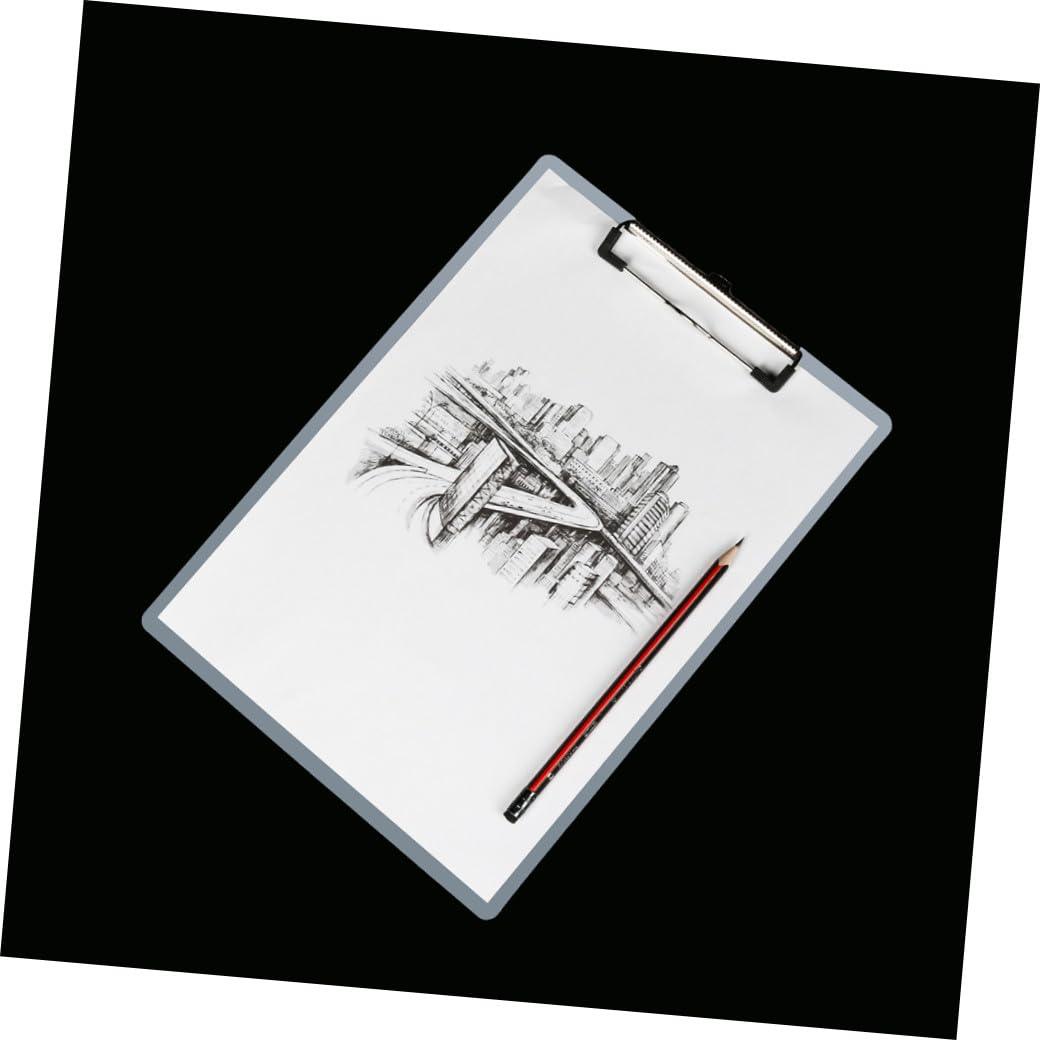 Portapapeles A4 de Plástico Blanco, Pack 10, Forma Ergonómica | Portapapeles de Escritura, Uso Fácil y Manejo Cómodo, Decoracion Colegio, Material Oficina y Papeleria