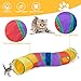 Sheldamy Cat Tunnel, S-2-Way Cat Tunnels for Indoor Cats, Collapsible Cat Play Tunnel, Interactive Toy Maze Cat House with 1 Play Ball for Cats, Puppy, Kitty, Kitten, Rabbit (Multicolor)