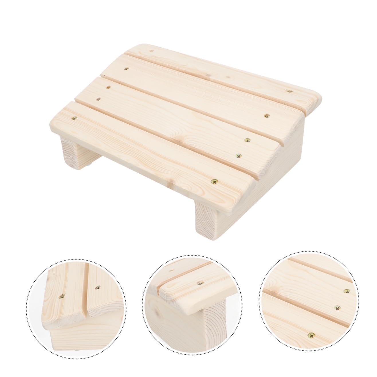 Poggiapiedi in Legno Inclinato per Casa e Ufficio, Kaki | Supporto per Postura e Comfort, Formato Portatile, Soluzione Pratica Vano di Appoggio