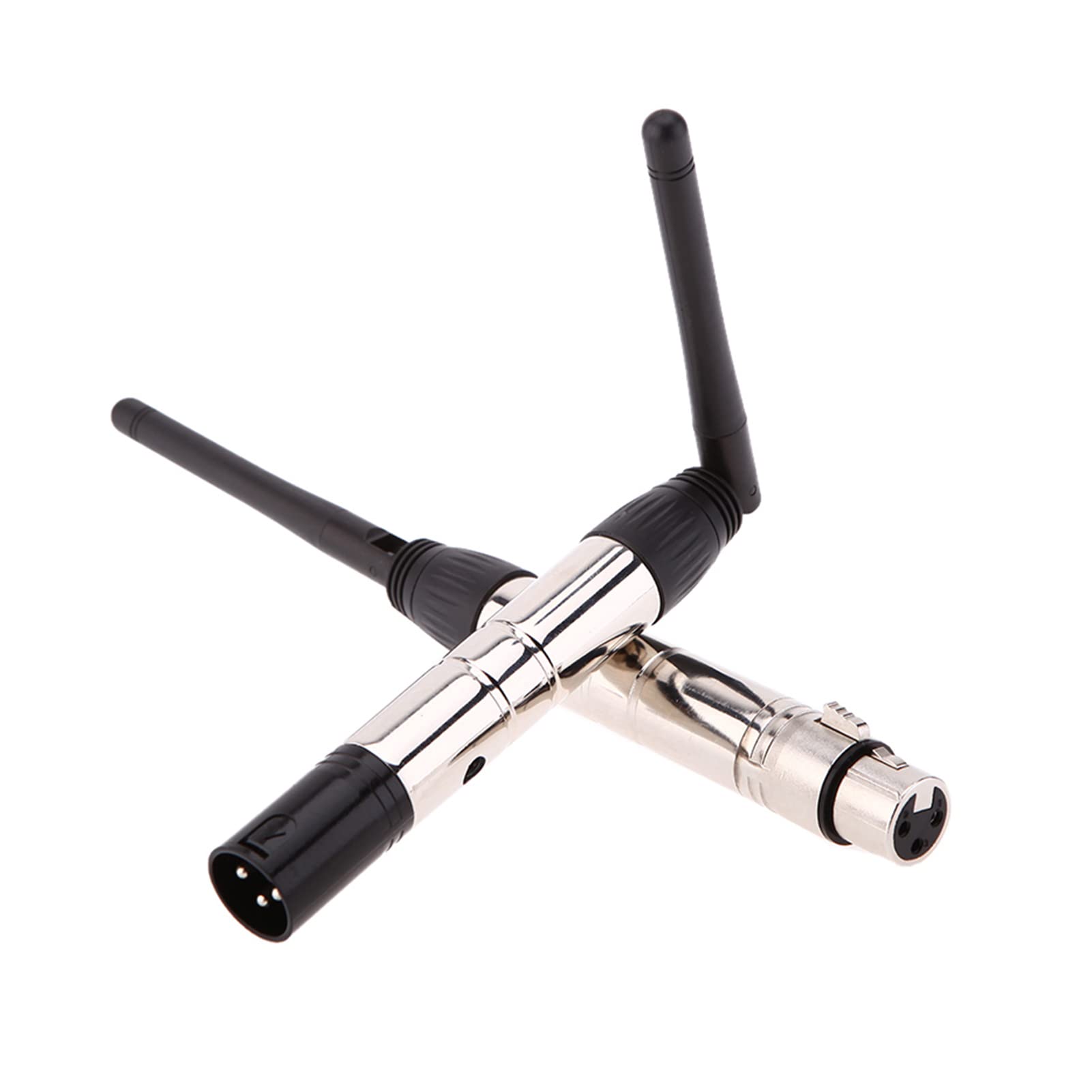 2.4G ISM DMX512 sans Fil Masculin et féminin 2 en 1 XLR récepteur et émetteur d‘eclairage LED pour la scène par lumière de soirée avec antenne