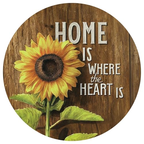 Screen Door Magnets - Patch Small Holes & Keep People and Pets from Running Into Screen Doors with Magnetic Screen Door Savers - Made in USA - Home Is Where The Heart Is - 6x6 inches - 2 Pack (1 pair)