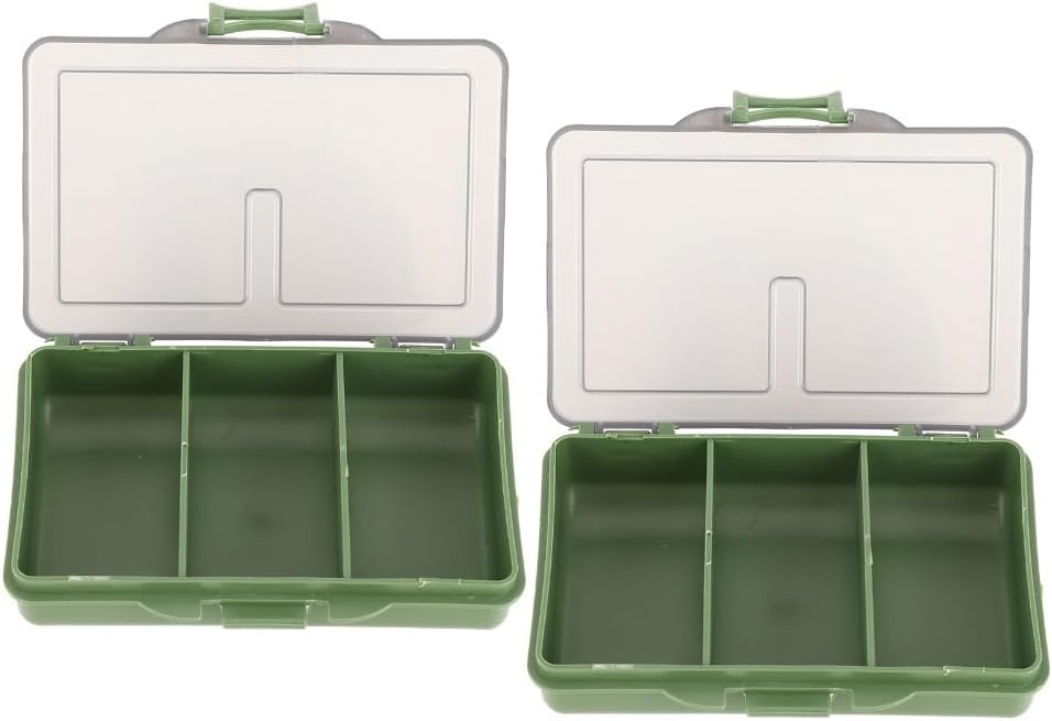 Fishing Tackle Box – Water proof Compartment Storage Case for Hooks, Baits, Lures & Terminal Tackle Accessories, Mini Clear Organizer(3-compartment)