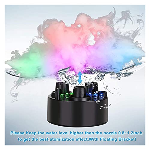 3 Hoofd Ultrasone Mist Maker Fogger, Plastic Verstuiver met 12 LED Licht, luchtbevochtiger 1500 ml/h Vertatie voor water… - Image 3