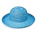Wallaroo Hat Company Women's Victoria Sun Hat - Lightweight and Packable Hat, Mixed Aqua