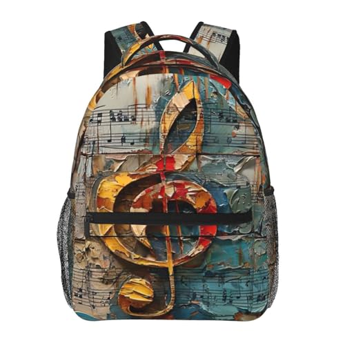 Sac à dos léger de musique OdDdot en toile idée cadeau originale mélomane noir