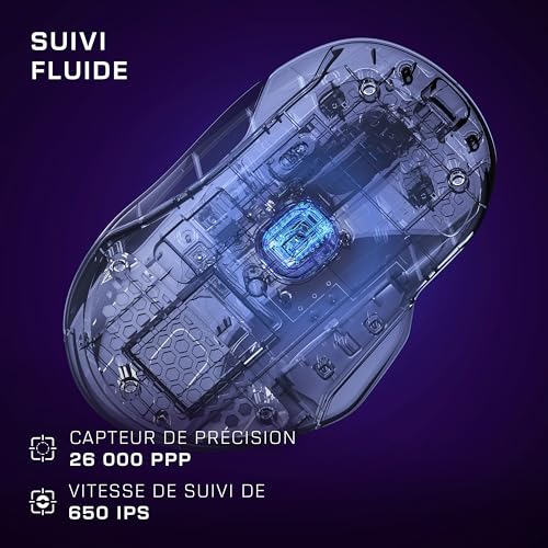 Turtle Beach Kone II - Souris Gaming RGB Ergonomique Filaire, Capteur Optique 26000 DPI, Interrupteurs Optiques 100 M de Clics, 23 Entrées Personnalisables, Molette 4D, Patins en PTFE Pur - Blanc