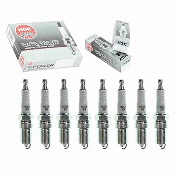 8 pcs NGK V-Power Spark Plugs for 1993-2010 Ford F-150 4.6L 5.8L 5.4L V8 - Engine Kit Set Tune Up