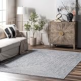 nuLOOM 4' Round Solid Hand Braided Indoor/Outdoor Area Rug, Pet-Friendly, High Traffic, Weather Resistant, for Patio, Balcony, Bedroom, Living, Dining Room, Wynn Navy