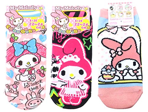 マイメロディ レディースソックス ３柄セット