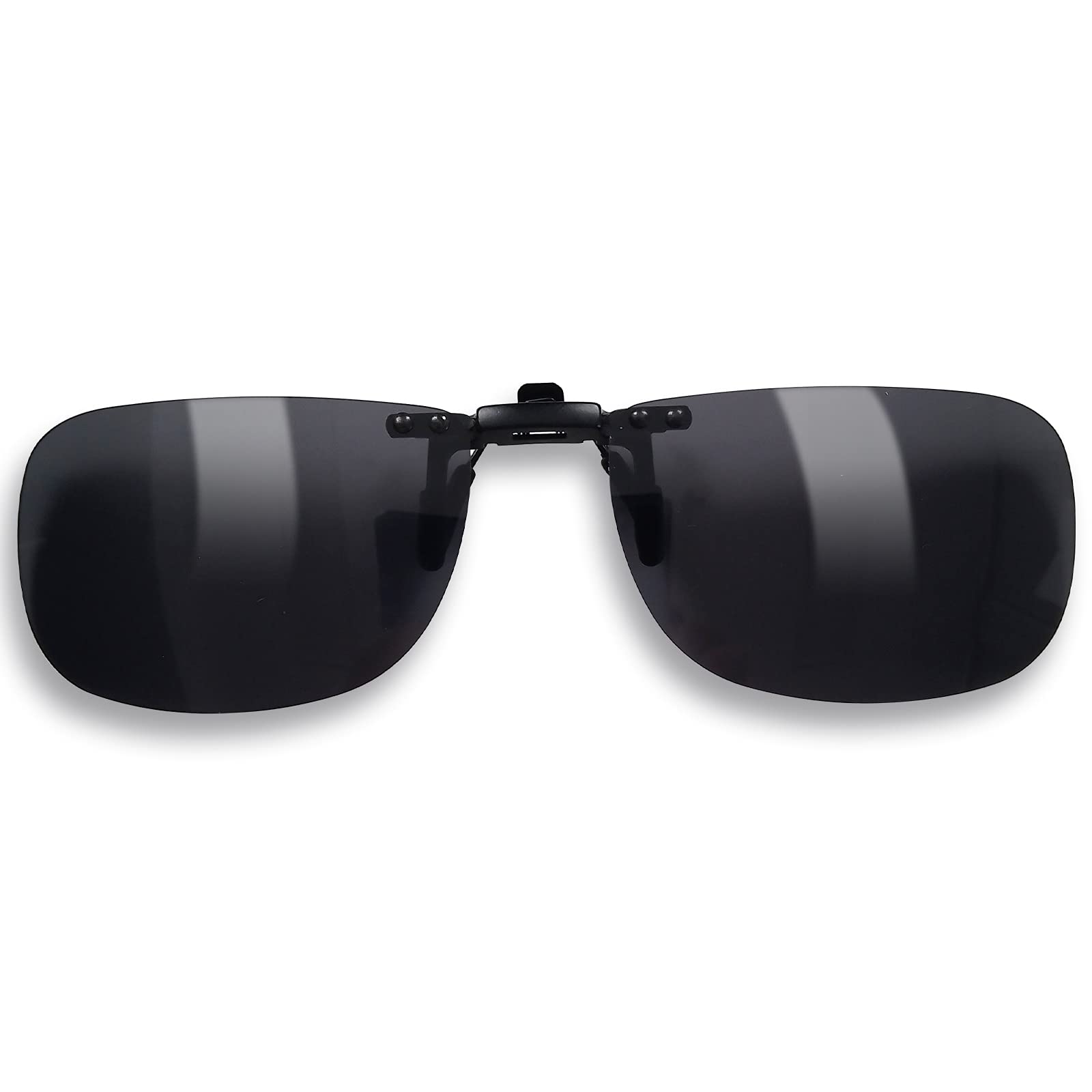 UpaClairePolarized Clip-on Sunglasses UV Protection Anti-glare Small Metal Clip Driving Outdoor Men or Women Black