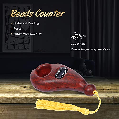 KKmoon Contador digital de contas de Buda Contador de dispositivos de descompressão budista para rel