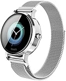 Smartwatches Health & Fitness Tracker mit Herzfrequenzmesser Activity Tracker Wasserdichter Farbbildschirm Bluetooth Smartwatch Schrittzähler Schlafmonitor ruft SMS-Benachrichtigung Remote-Kame