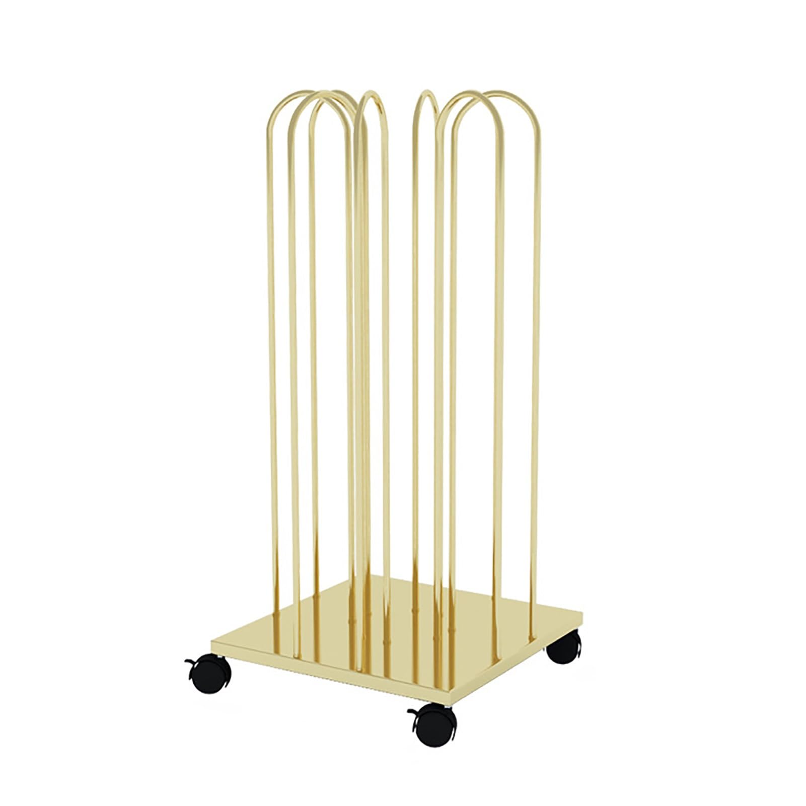 KLYDBMYT Metal Hanger Organizer Stacker with Wheels ， Portable Storage Rack for Laundry Room, Space-Saving Clothes Hanger Holder