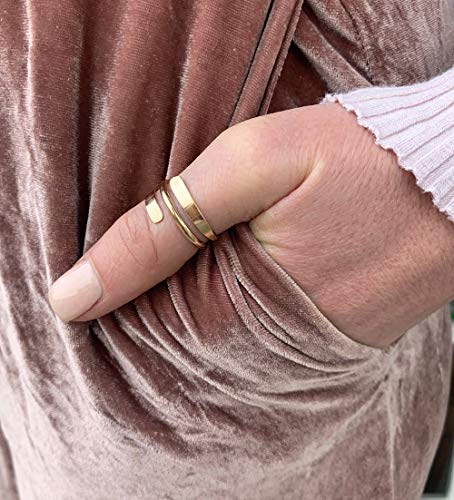 TOE RINGS & THINGS Thumb or Finger Ring Adjustable | 14K Gold Fill Pipeline Wrap Around Ring | Adjustable Gold Ring for Men & Women4